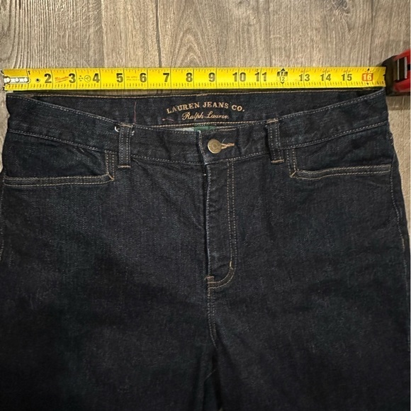 New Lauren Ralph Lauren Womens Jeans 10 Classic Mid Calf Cropped Dark Wash NWOT - Picture 9 of 13